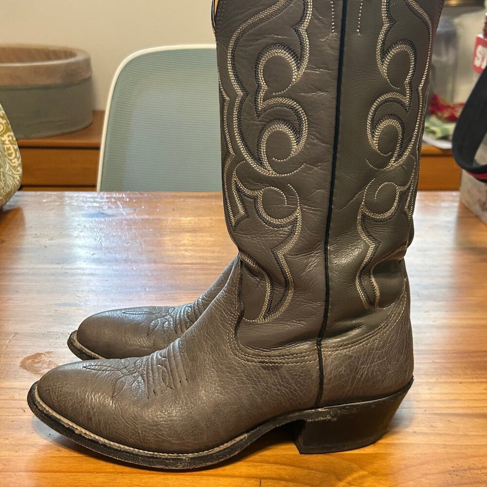Vintage Nocona Grey Cowboy Boots